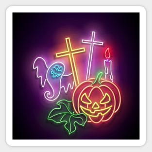 Neon Halloween design Sticker
